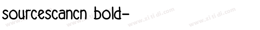 sourcescancn bold字体转换